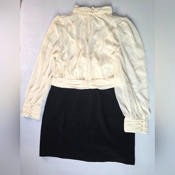 NWT Cinq a Sept Black and Ivory Elena Dress - Picture 11 of 11